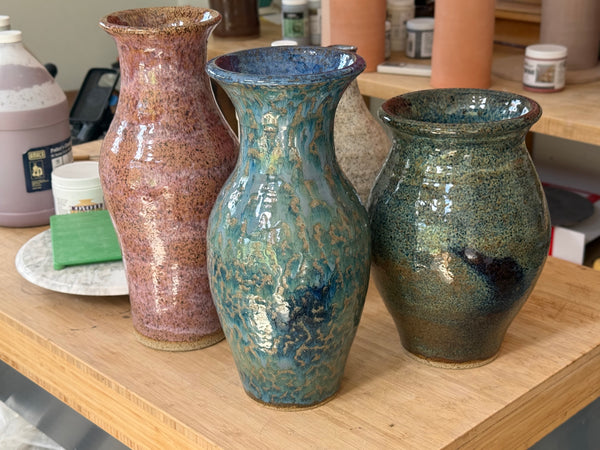 Large purple streaked vase